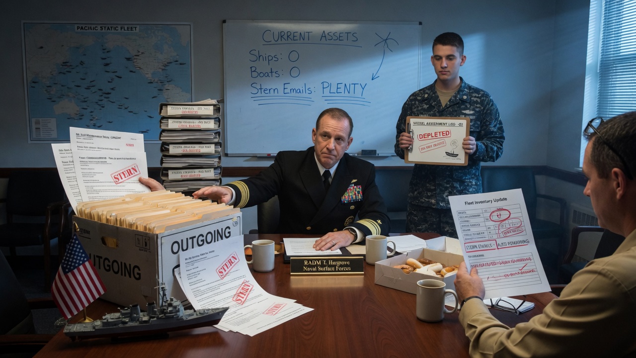 A cartoon rubber duck labeled 'PLACEHOLDER HULL' floats alone on a military briefing map of the Mediterranean.